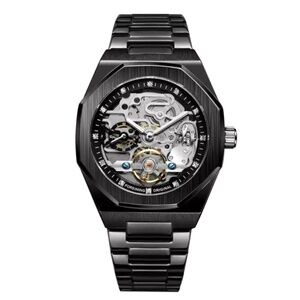 Men's Watch Skeleton Mechanical Luminous Luxury Waterproof Sport Octagon Shaped